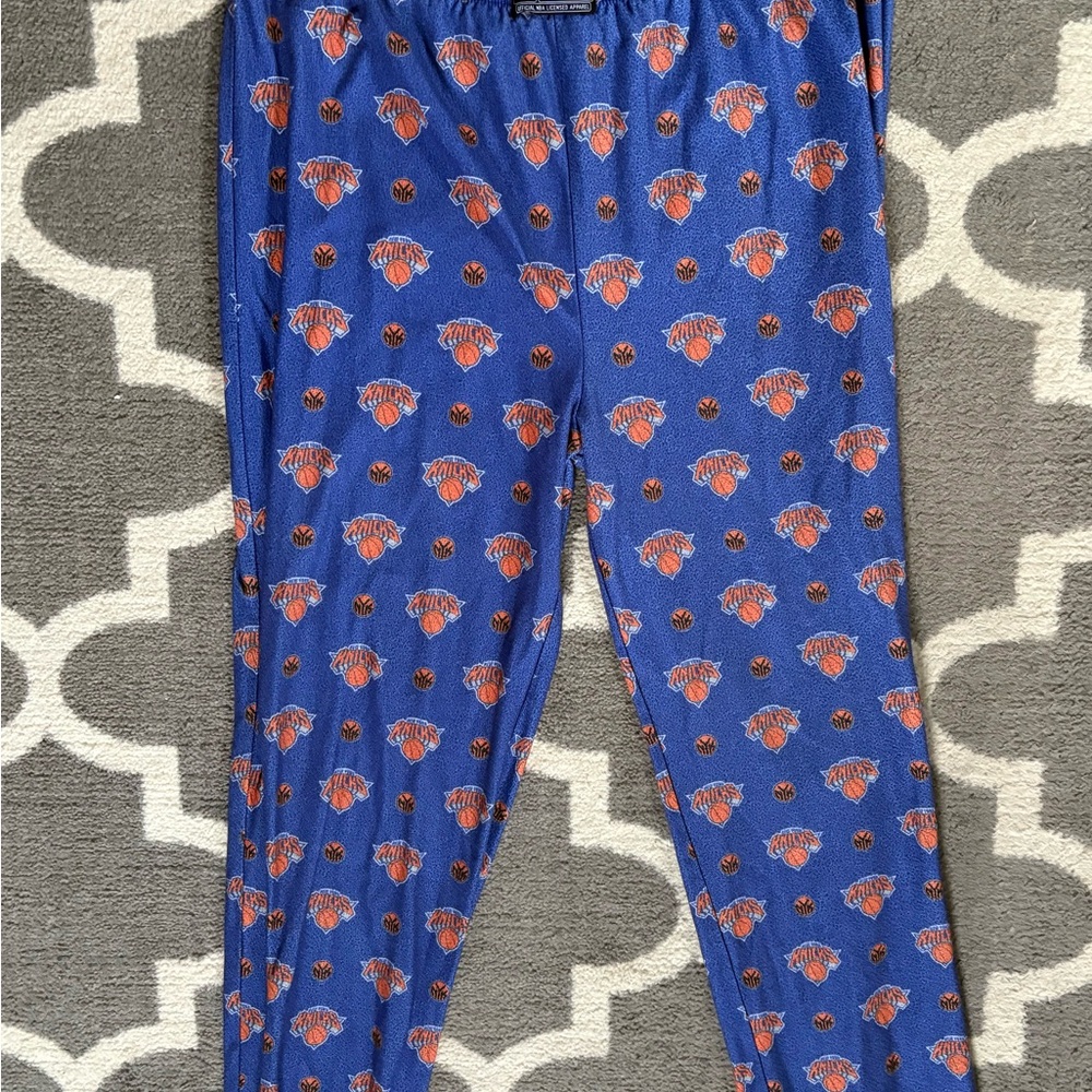 NBA Men’s Blue Knicks Pajama Bottoms